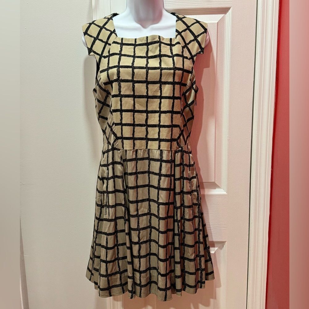 Nwot Rag & Bone Lorie Windowpane Print Flare Dres… - image 3